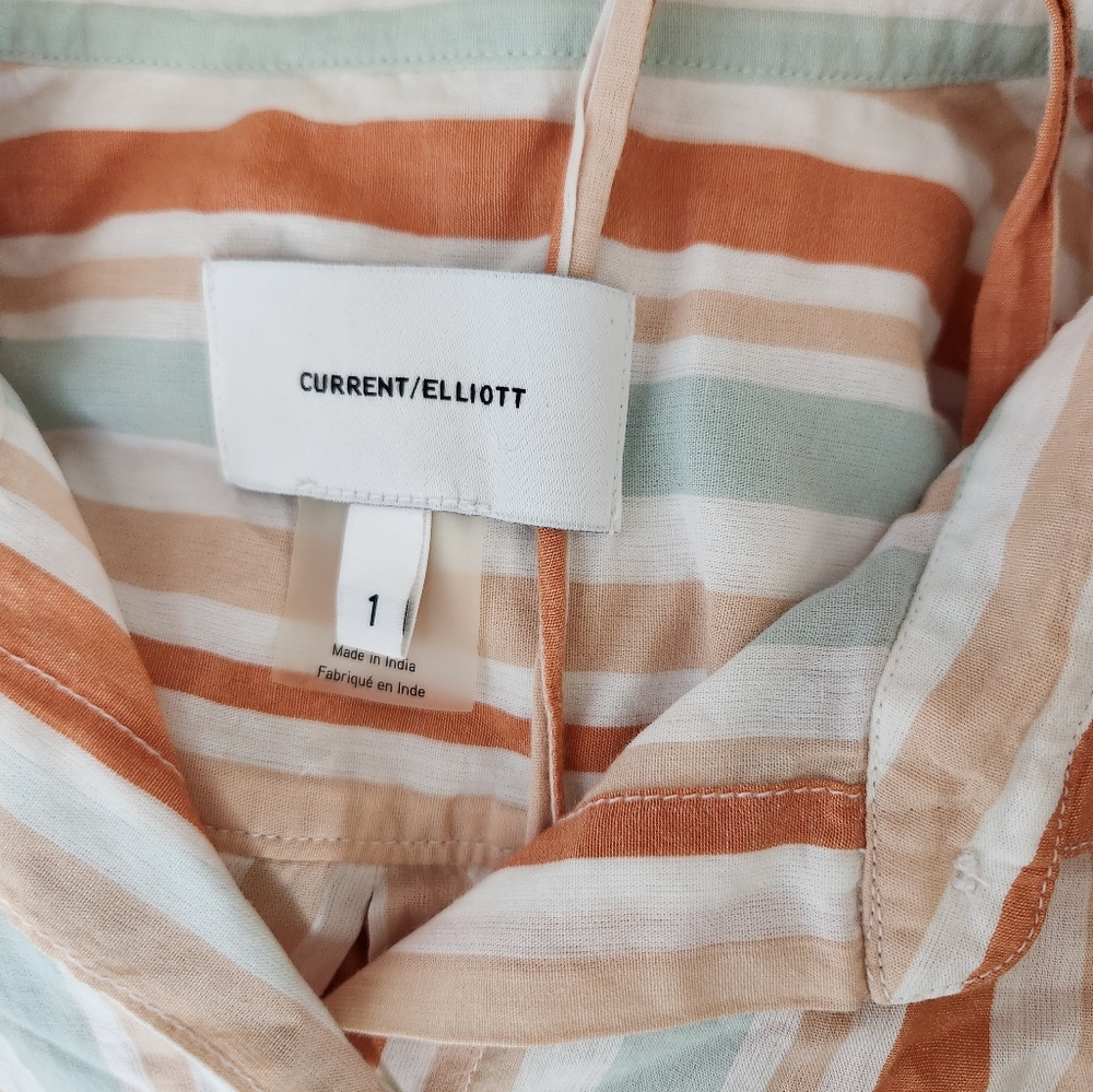 Current/Elliott Striped Collared Button Down Dres… - image 3